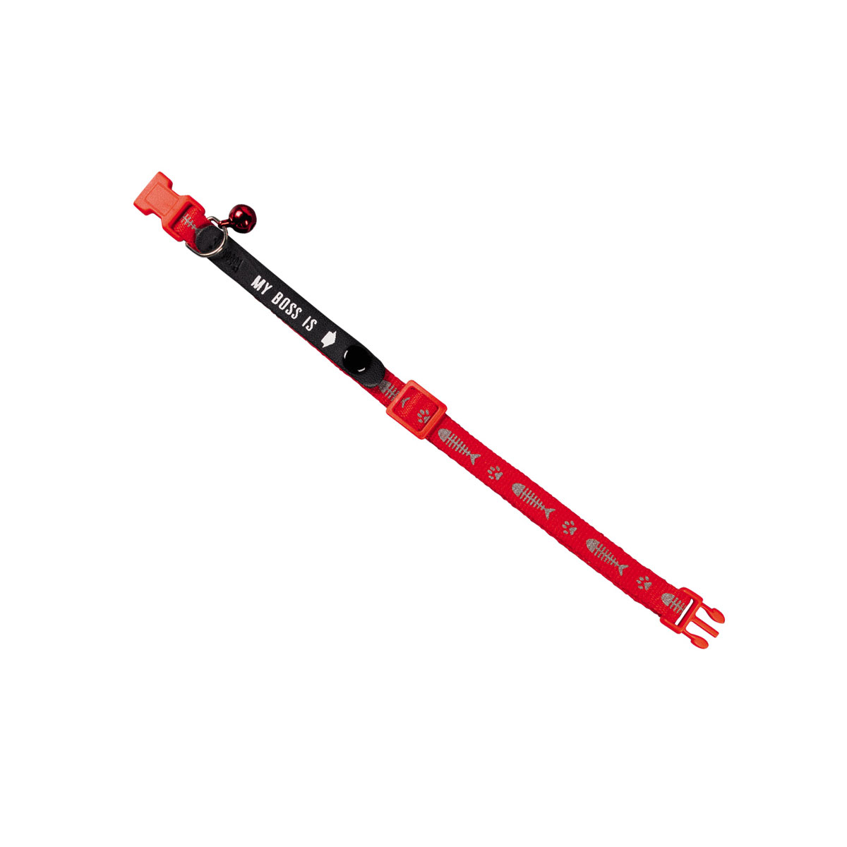 Adress-Katzenhalsband My Boss is rot