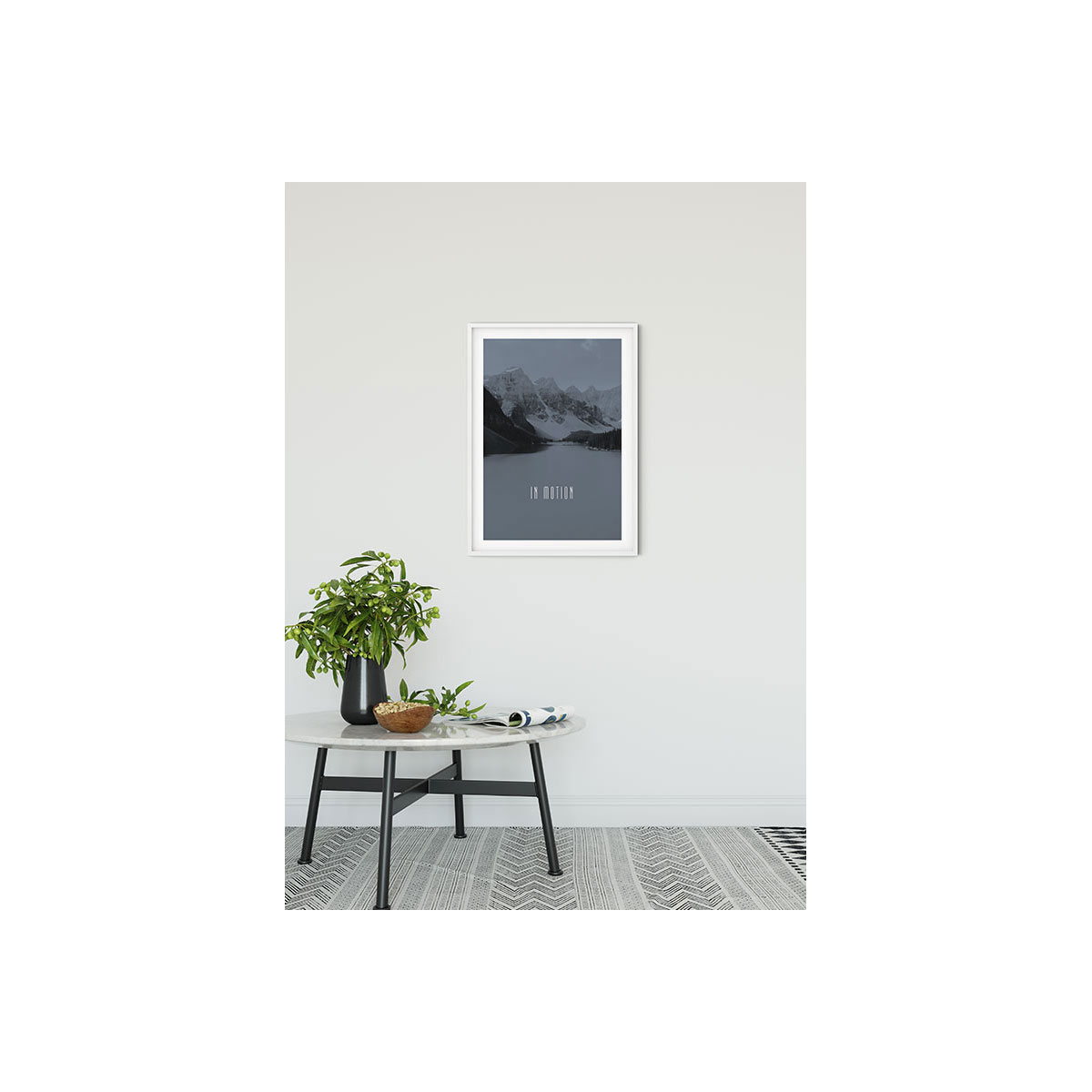 Komar  Wandbild Word Lake In Motion Steel 50x70 cm