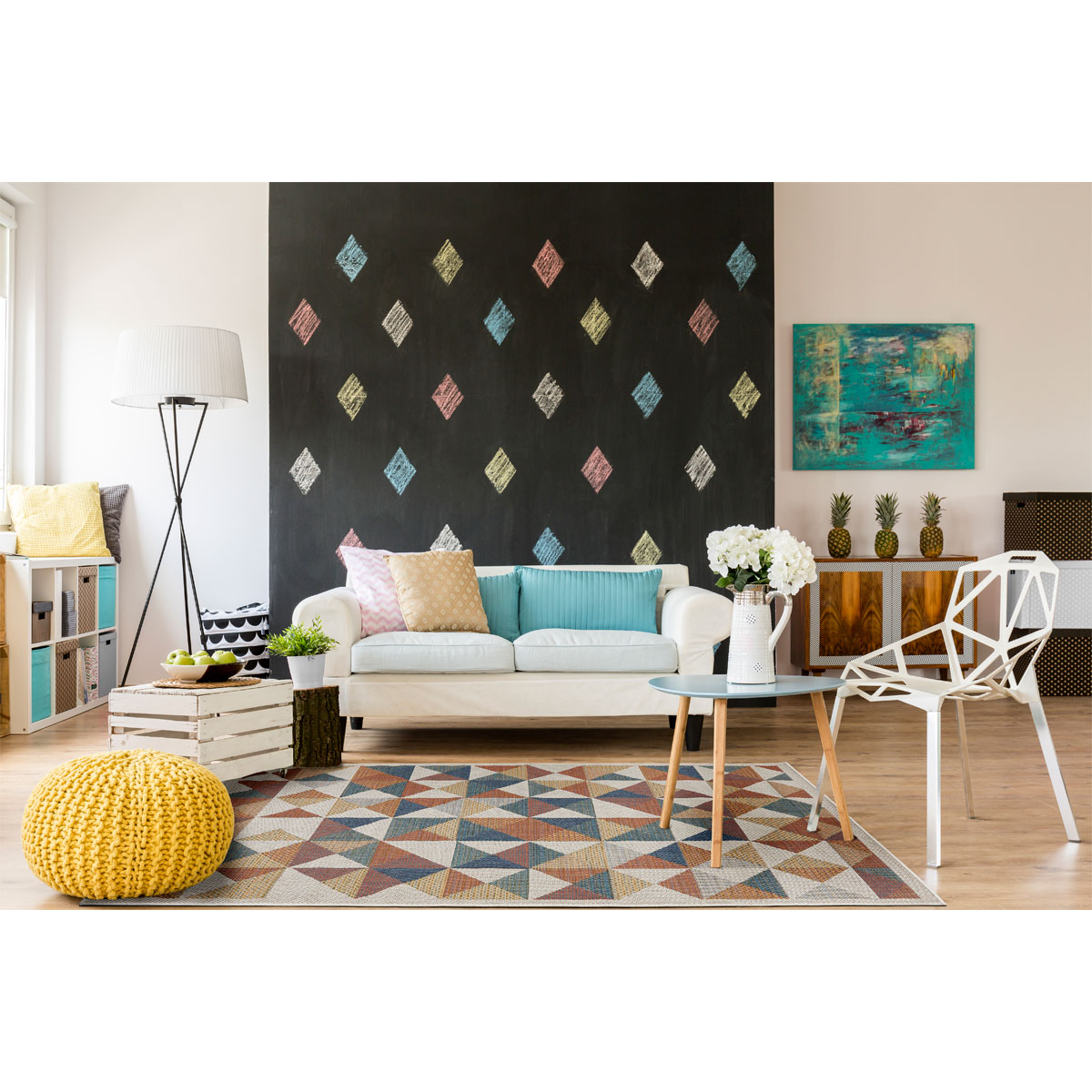 andiamo Teppich Sedona 160x230 cm Kästchen multi Bild 3