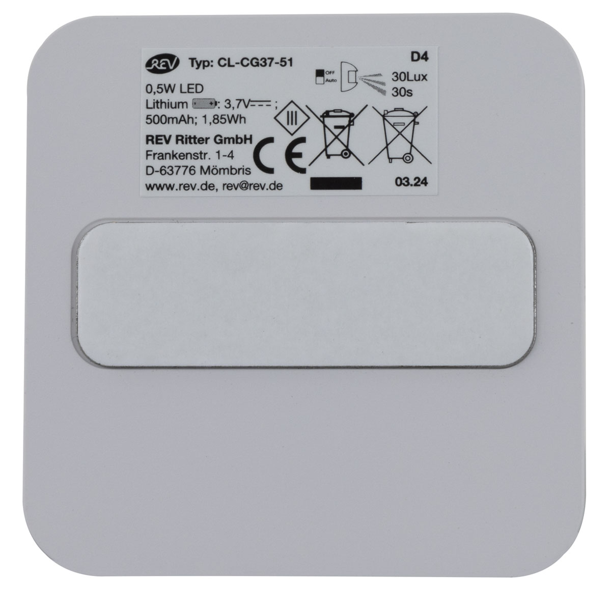 REV Ritter LED Akku Licht mit Bewegungsmelder 50 lm 2 Stück weiß Bild 4