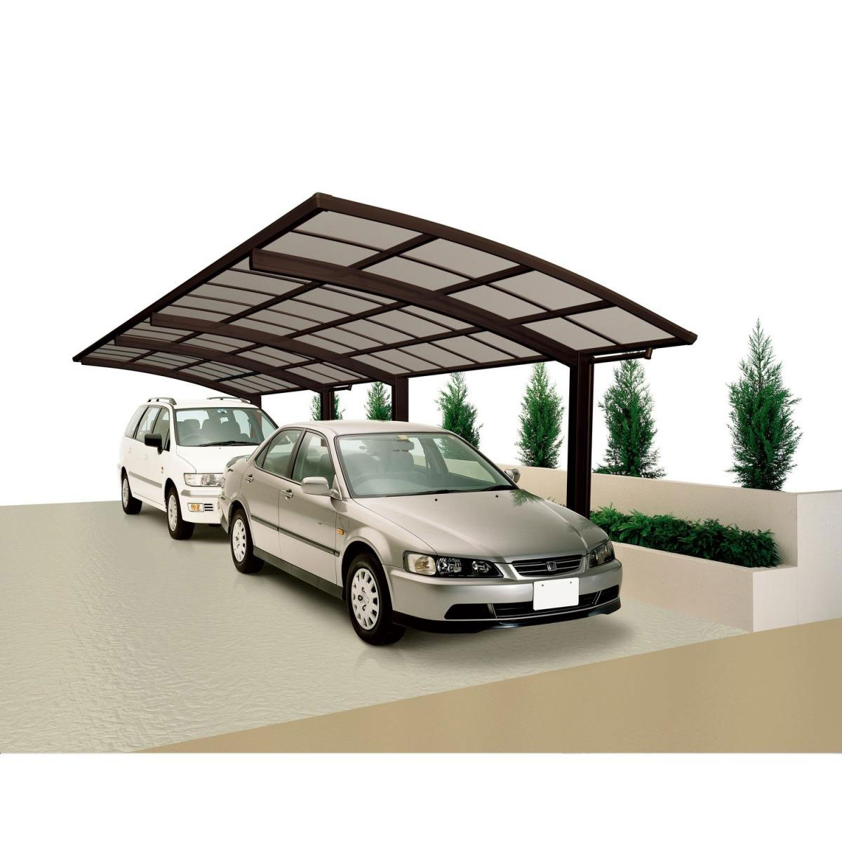 Ximax Carport Alu Portoforte 60 Mattbraun Tandem