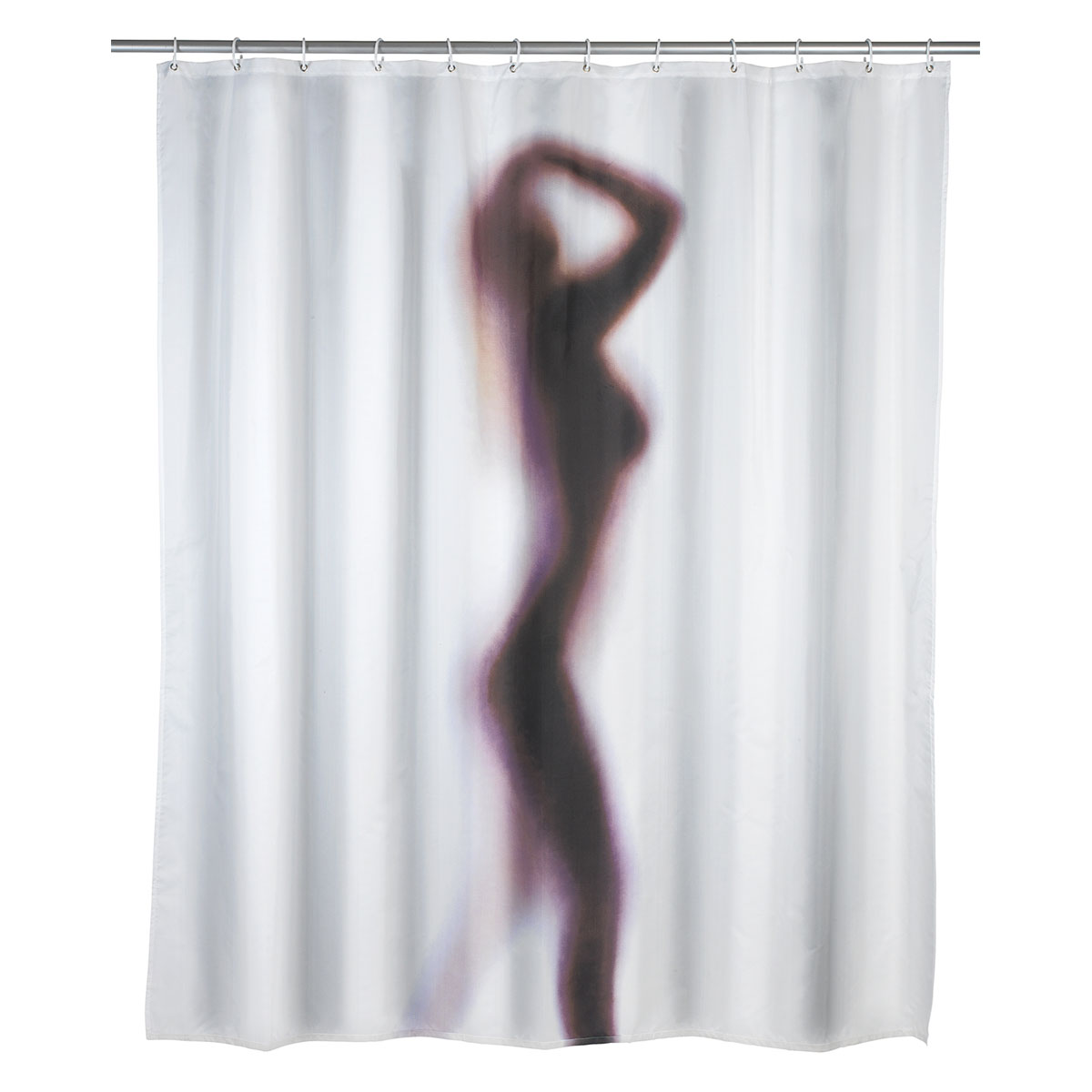 Wenko  Anti-Schimmel Duschvorhang Silhouette Textil Polyester 180 x 200 cm waschbar Bild 1
