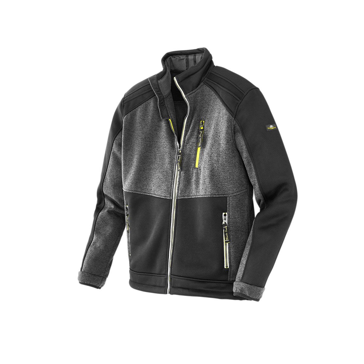Terrax Workwear Herren-Strickfleecejacke schwarz/gelb Größe M
