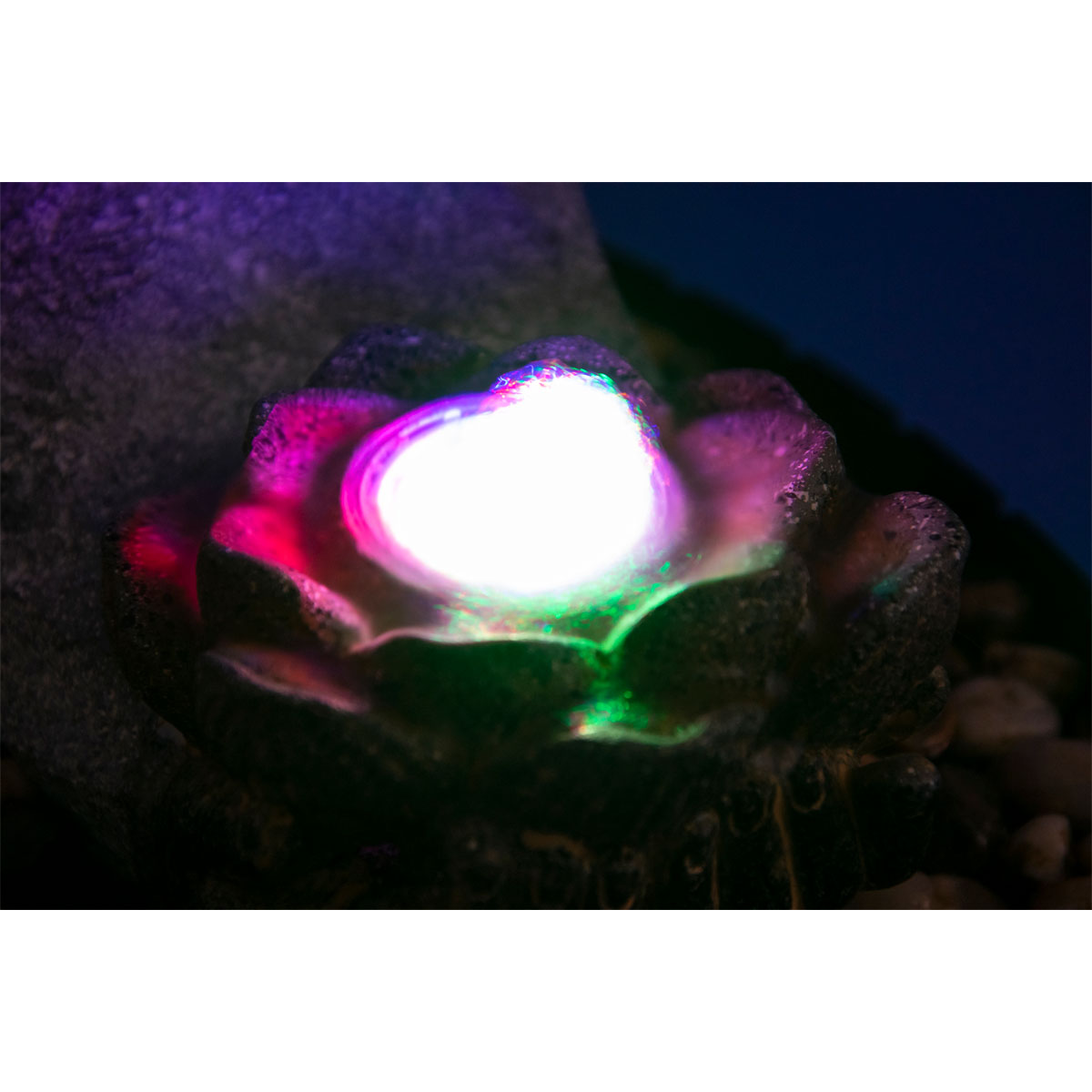 dobar Zimmerbrunnen mit Buddha 20,5 x 27 x 16,5 cm grau-schwarz Bild 8