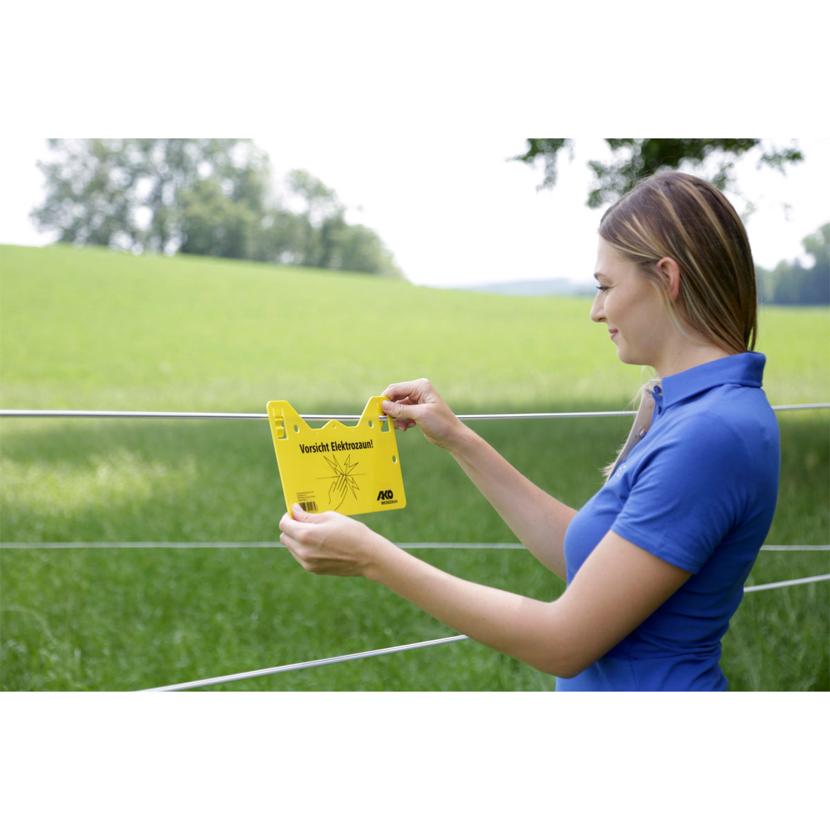 Warnschild beschriftet 26 x 15 cm gelb Bild 4