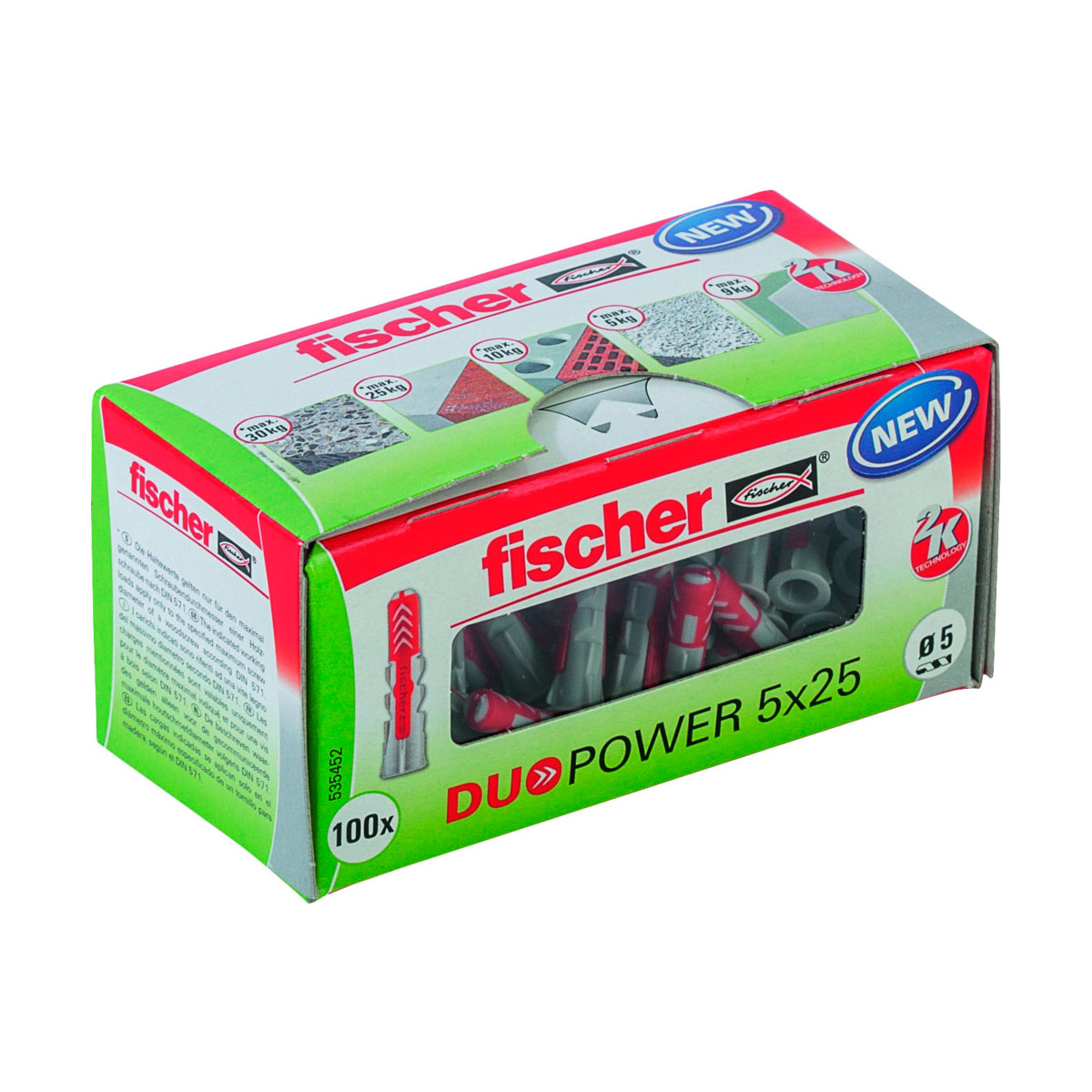 Fischer  Dübel DuoPower 5 x 25 mm 100 Stück Bild 1