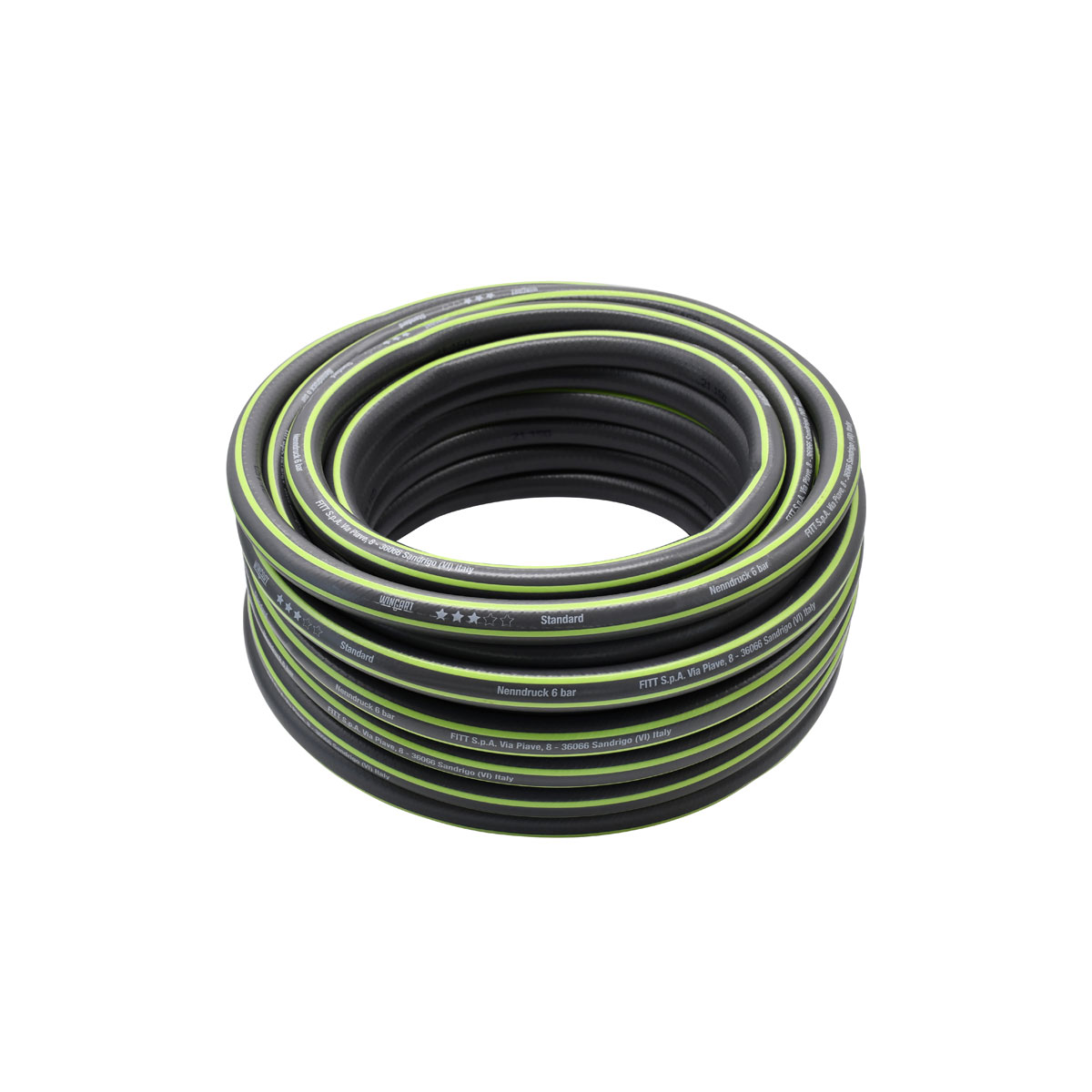 Wingart  Gartenschlauch Standard grau mit grünen Streifen 1/2" 30 m Bild 3