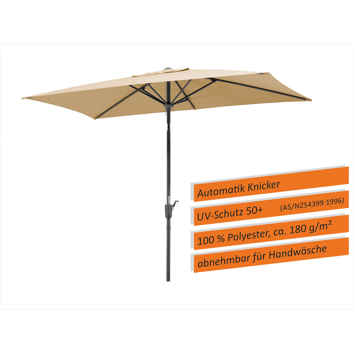 Schneider Schirme Sonnenschirm Tunis 270 x 150 cm natur Bild 9