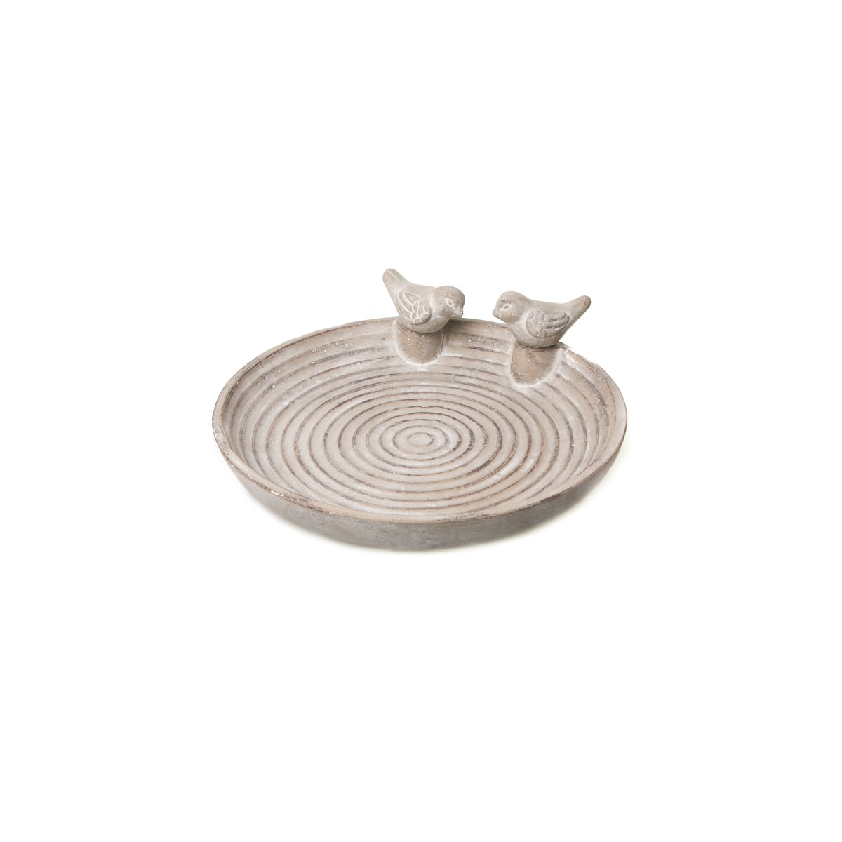 Vogeltränke Durchmesser 30 x 4 cm grau