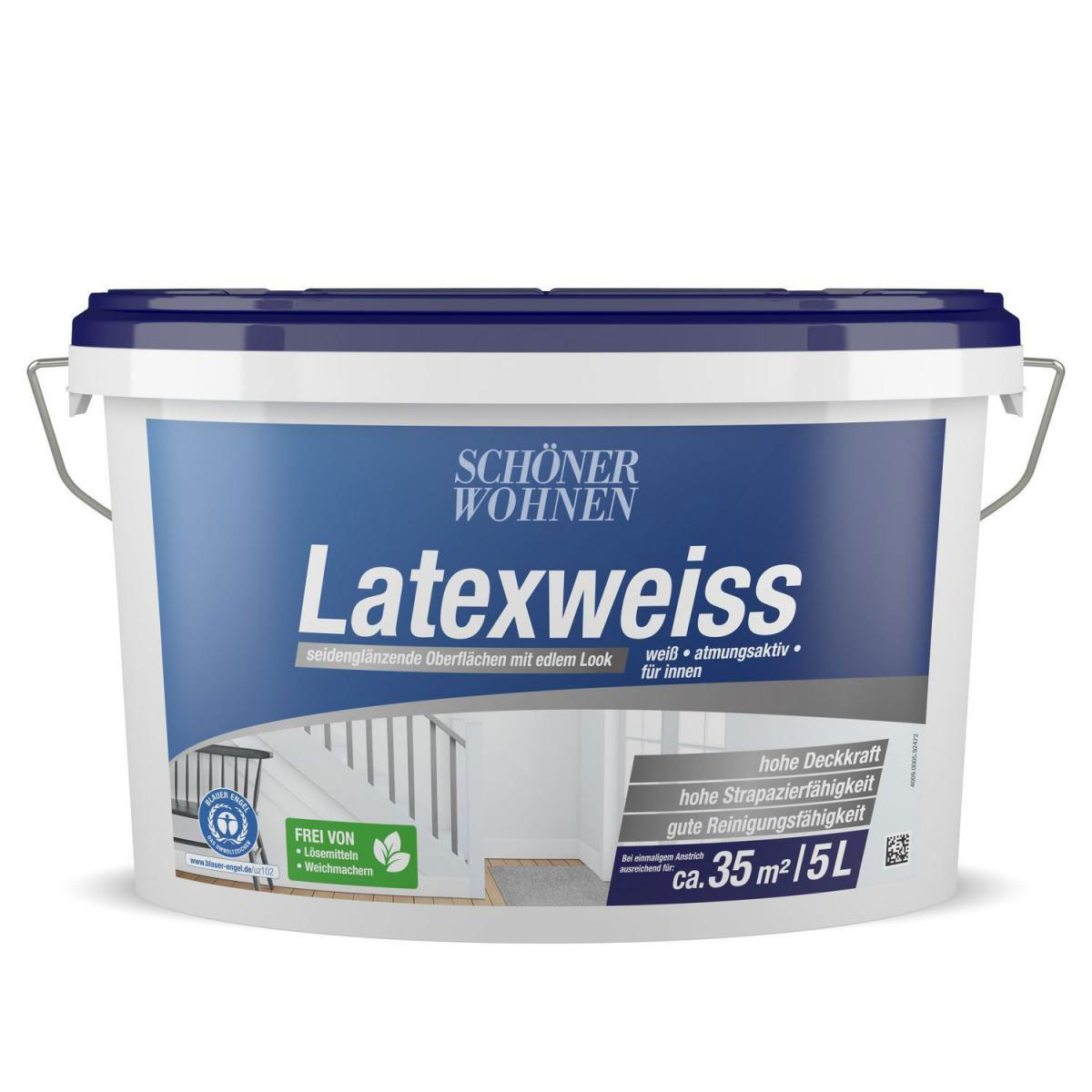 Schöner Wohnen Farbe Latexweiß Seidenglänzend 5 L