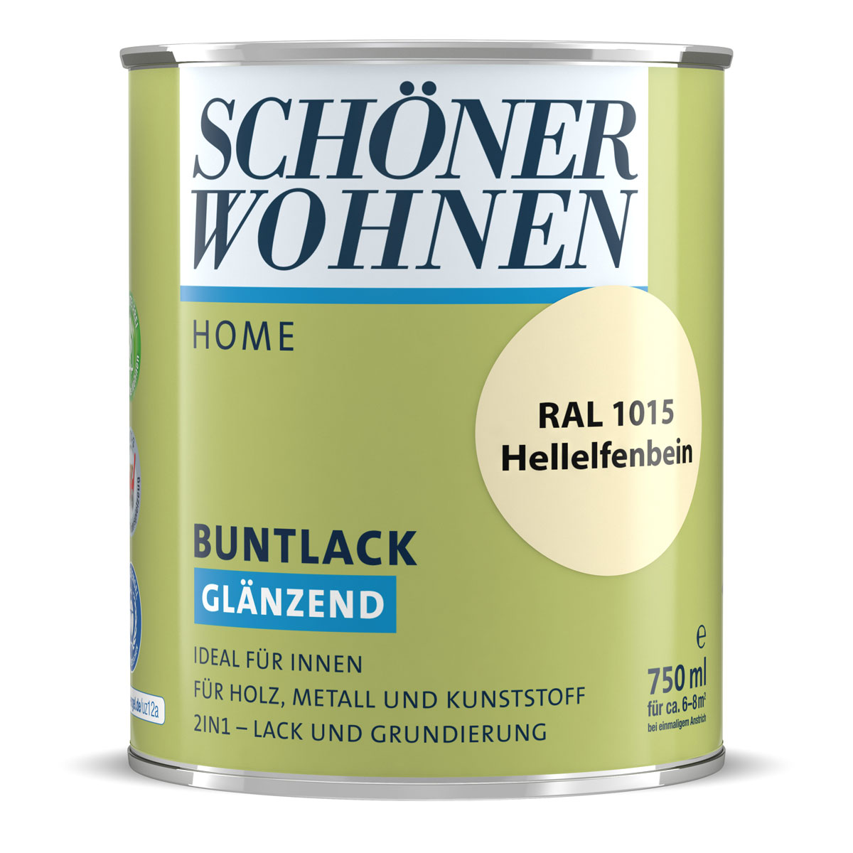 Schöner Wohnen Farbe Buntlack Home Hellelfenbein glänzend 750 ml