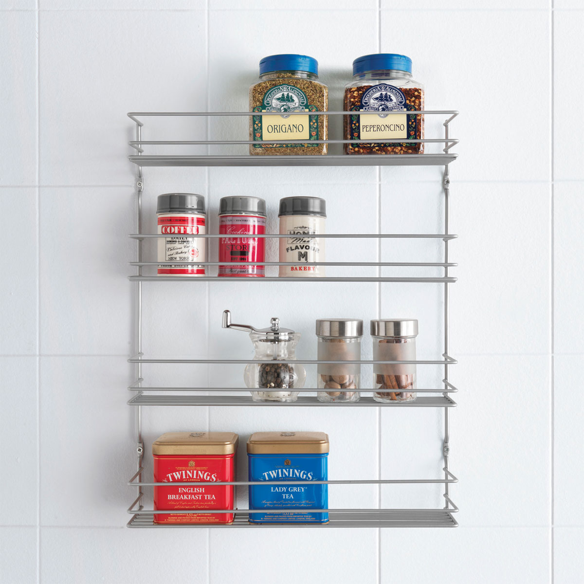 Metaltex Gewürzregal Pepito 36 x 45 x 8 cm silber