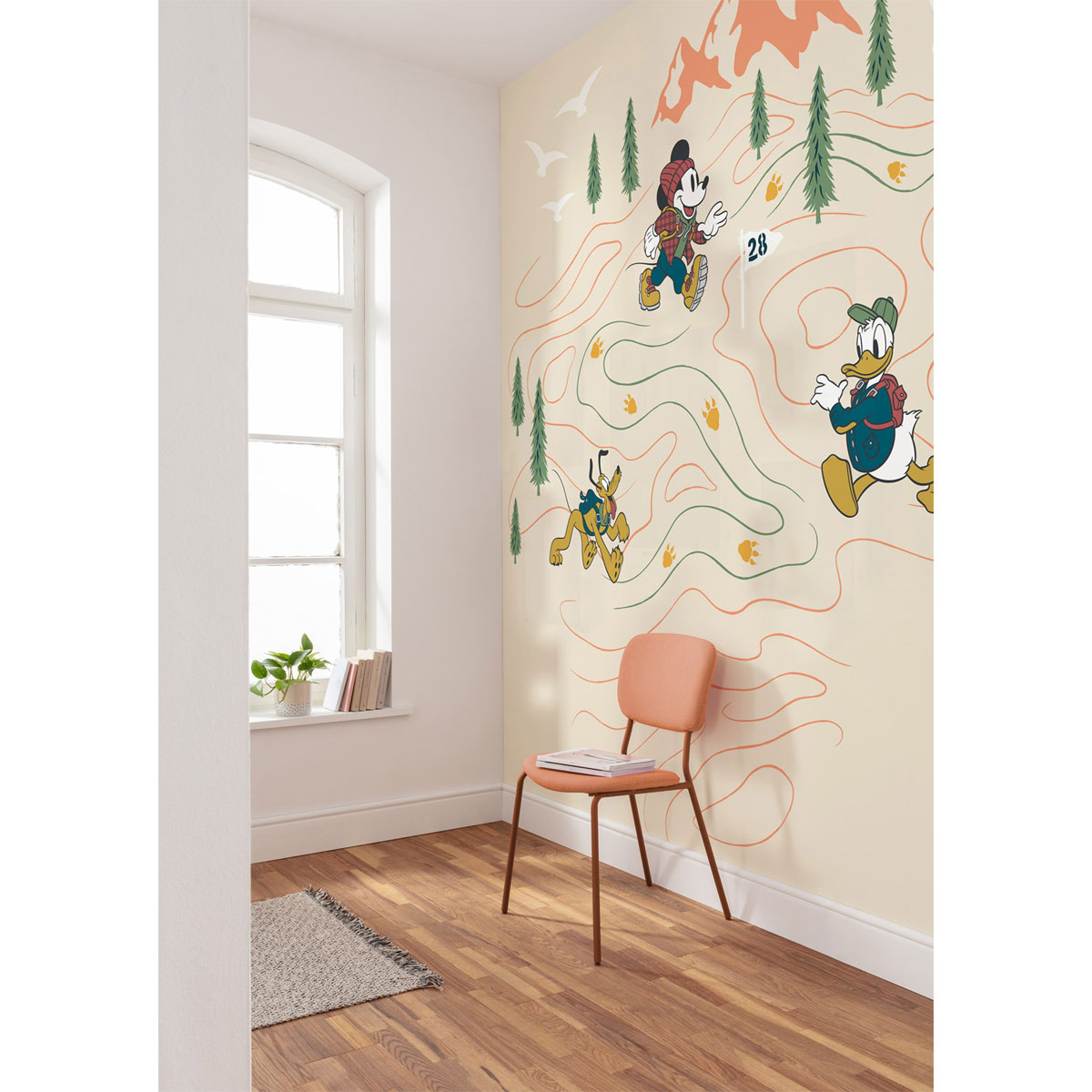 Komar  Vlies Fototapete Mickey Meets the Mountain 300x280 cm