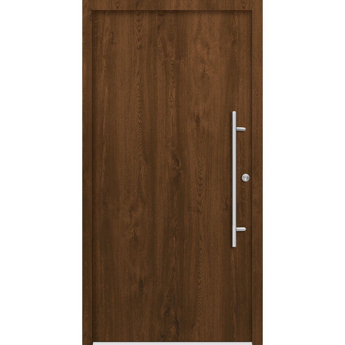 SplenDoor  Premium-Haustür Passivedoor Ribe energiesparend nussbaum 110 x 210 cm rechts Bild 1