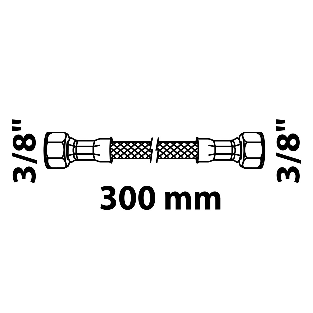 Kirchhoff Flex-Anschlussschlauch 3/8"IG x 3/8"IG Bild 2
