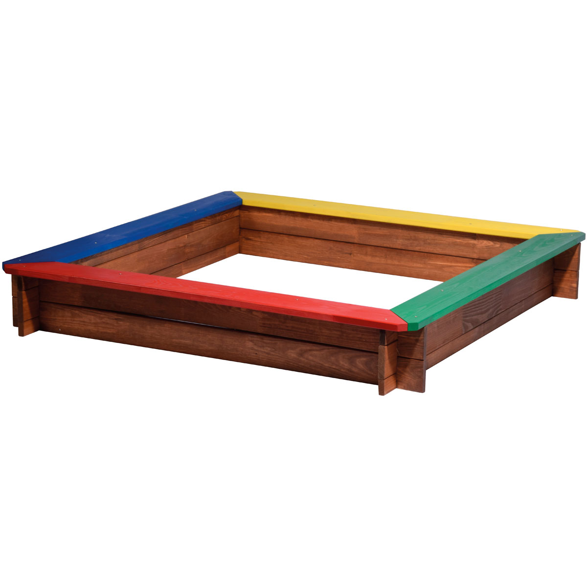 dobar Sandkasten mit Sitzflächen 117 x 18 x 117 cm mehrfarbig Bild 2