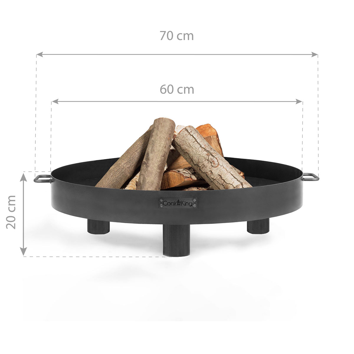 CookKing Feuerschale Tunis 60 70x20cm Schwarz Bild 3