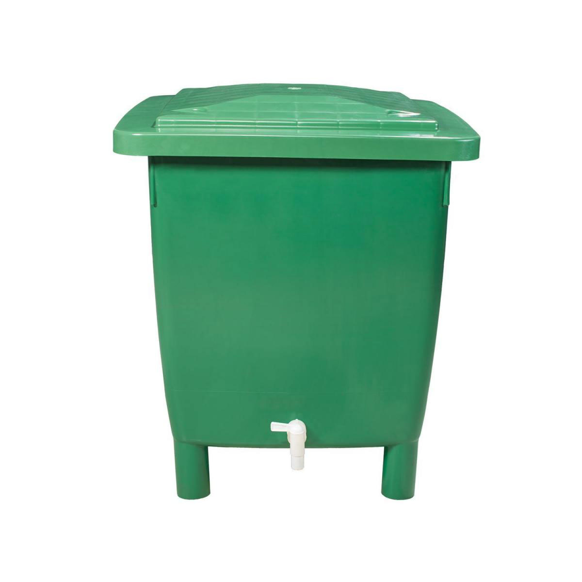 Garantia Regentonne eckig 210 L grün inkl Deckel und Auslaufhahn