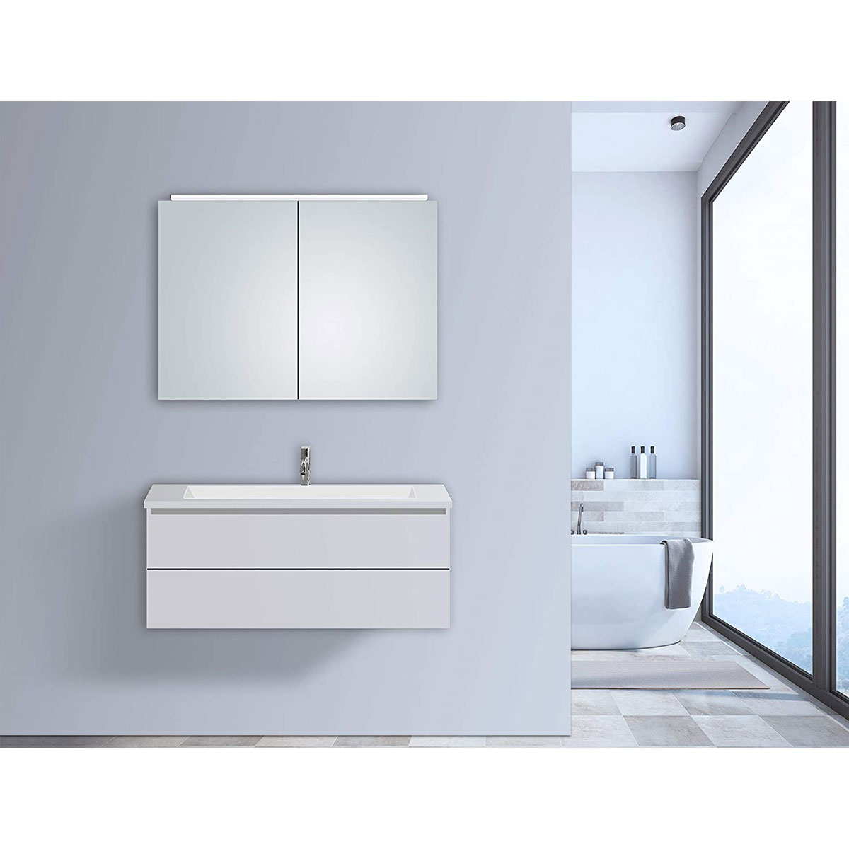 DSK  Design LED Spiegelschrank Aluminio Vegas 70 x 50 cm Bild 4