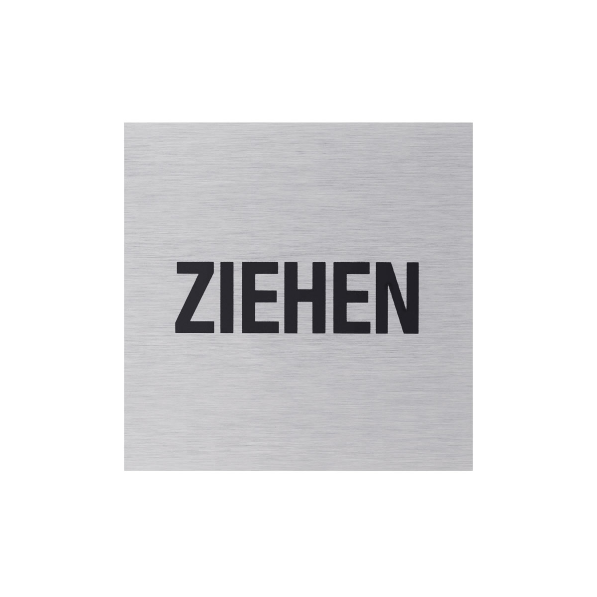 Metafranc Hinweisschild Ziehen Aluminium grau