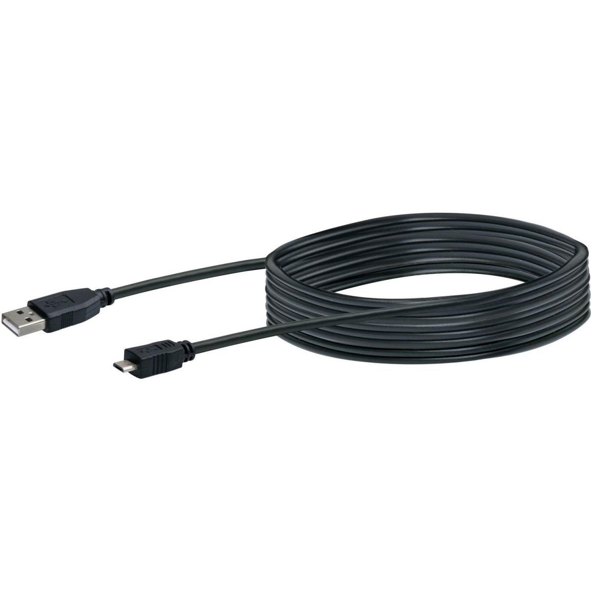Schwaiger Micro-USB Anschluss- und Ladekabel 1,8 m schwarz