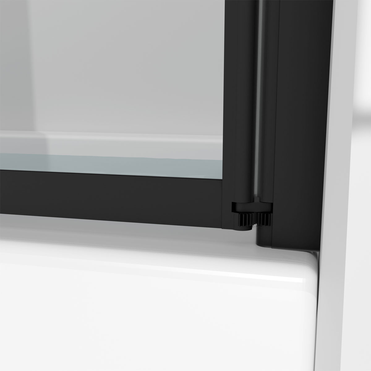 Aurlane Badewannenfaltwand Triple schwarz 125 143 cm Bild 9