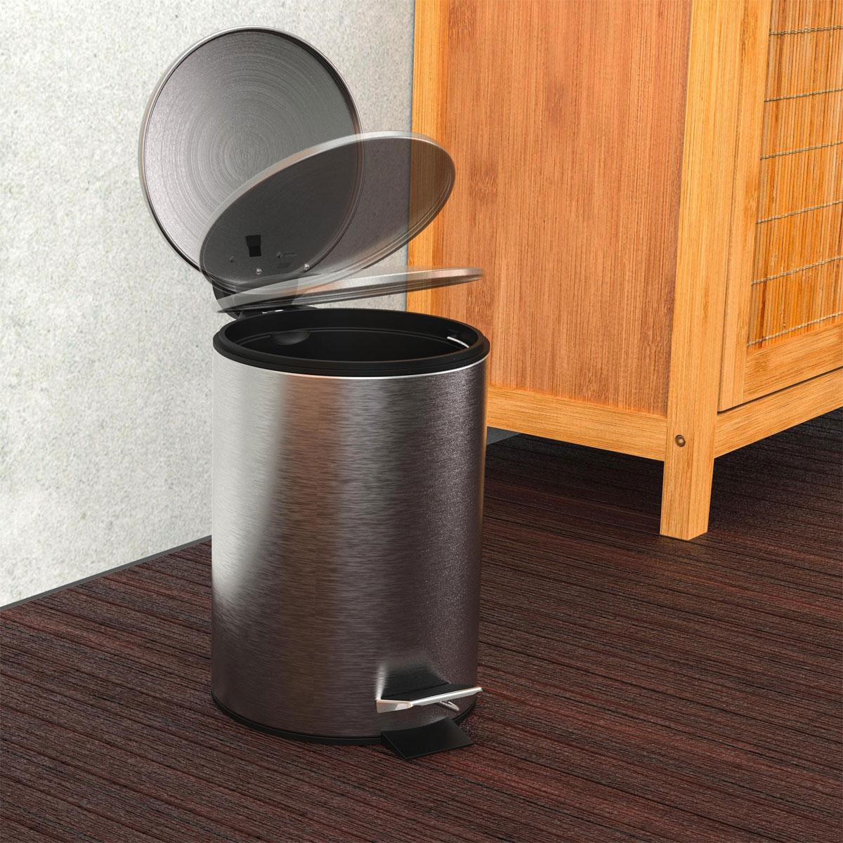 Schütte Kosmetik-Treteimer Edelstahl ca 3 l mit Absenkautomatik Bild 5