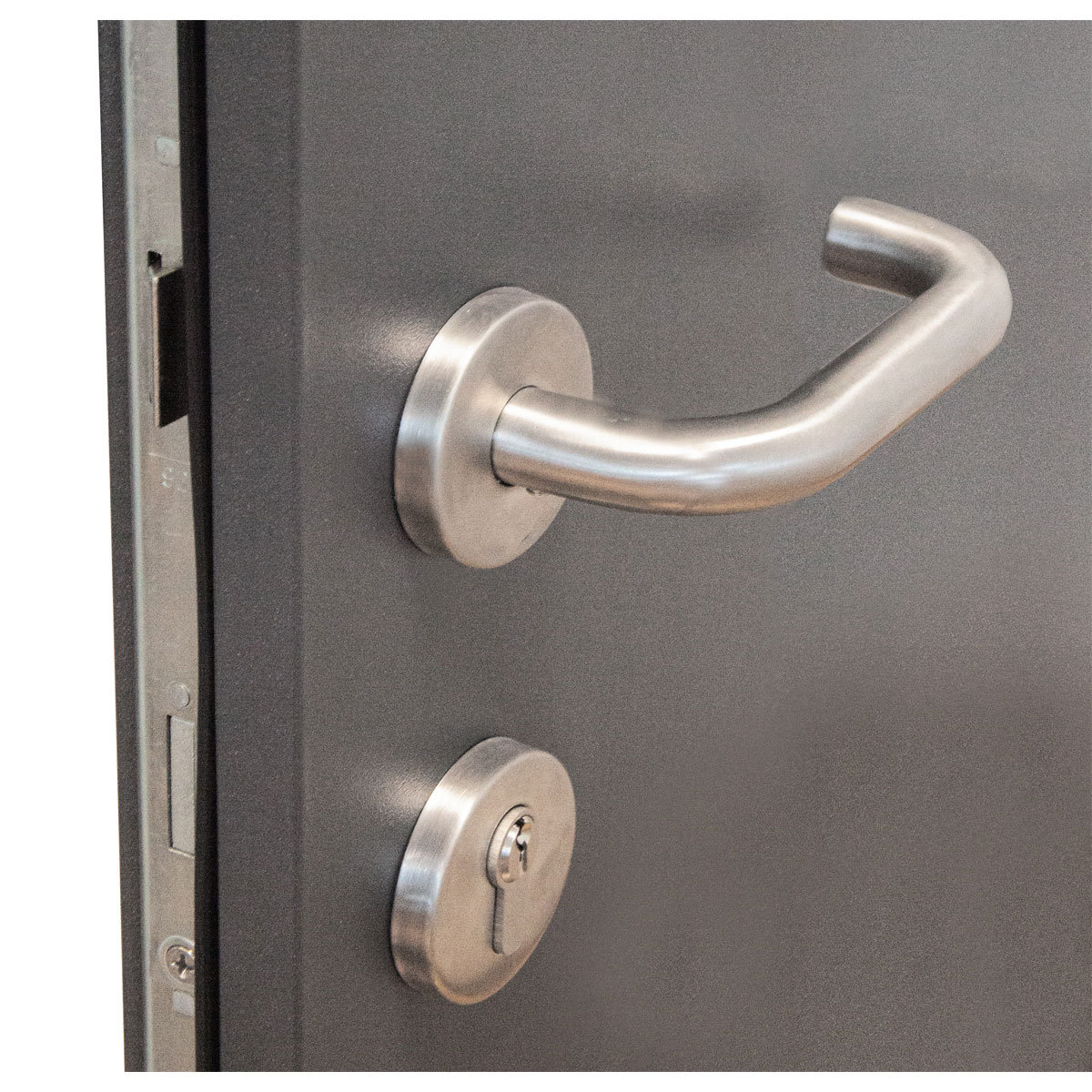 SplenDoor  Premium-Haustür Passivedoor Uppsala RC2 energiesparend einbruchsicher anthrazit 100 x 210 cm rechts Bild 8