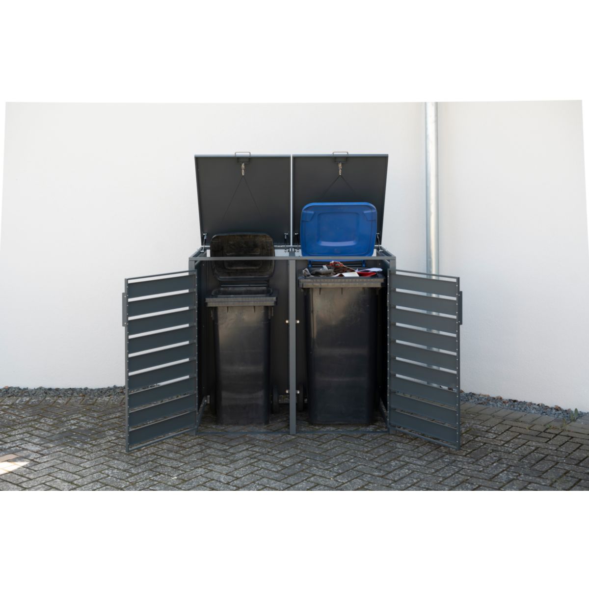 Westmann Mülltonnenbox Kubus 2x 240 L 80x132x116 cm Bild 6