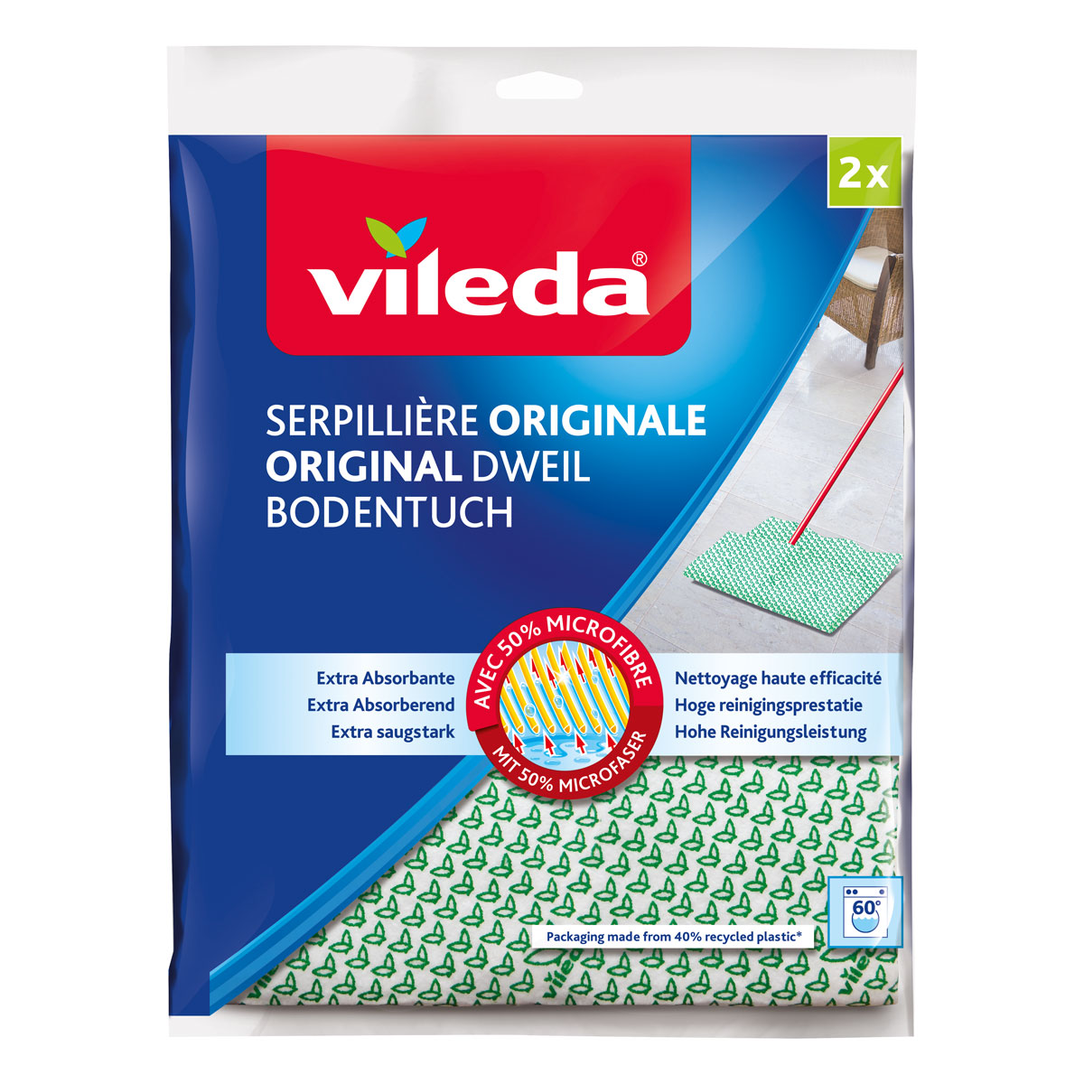 Vileda Bodentuch + 50% Microfaser 2er Bild 2