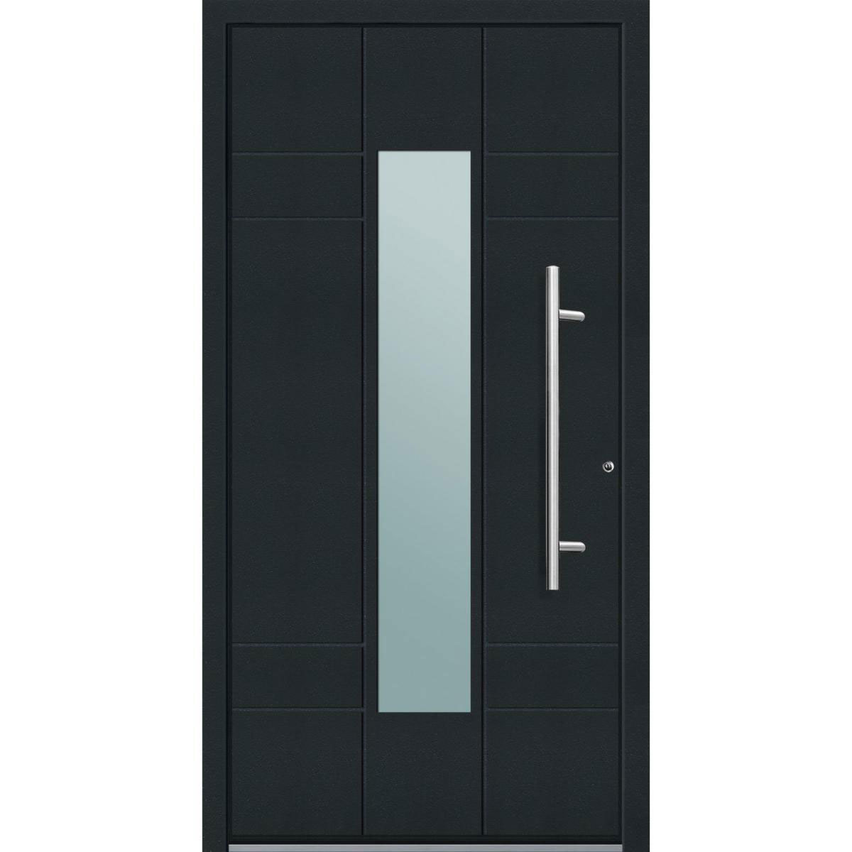 Aluminium Sicherheits-Haustür Como Superior anthrazit 100 x 210 x 6 cm rechts Bild 1