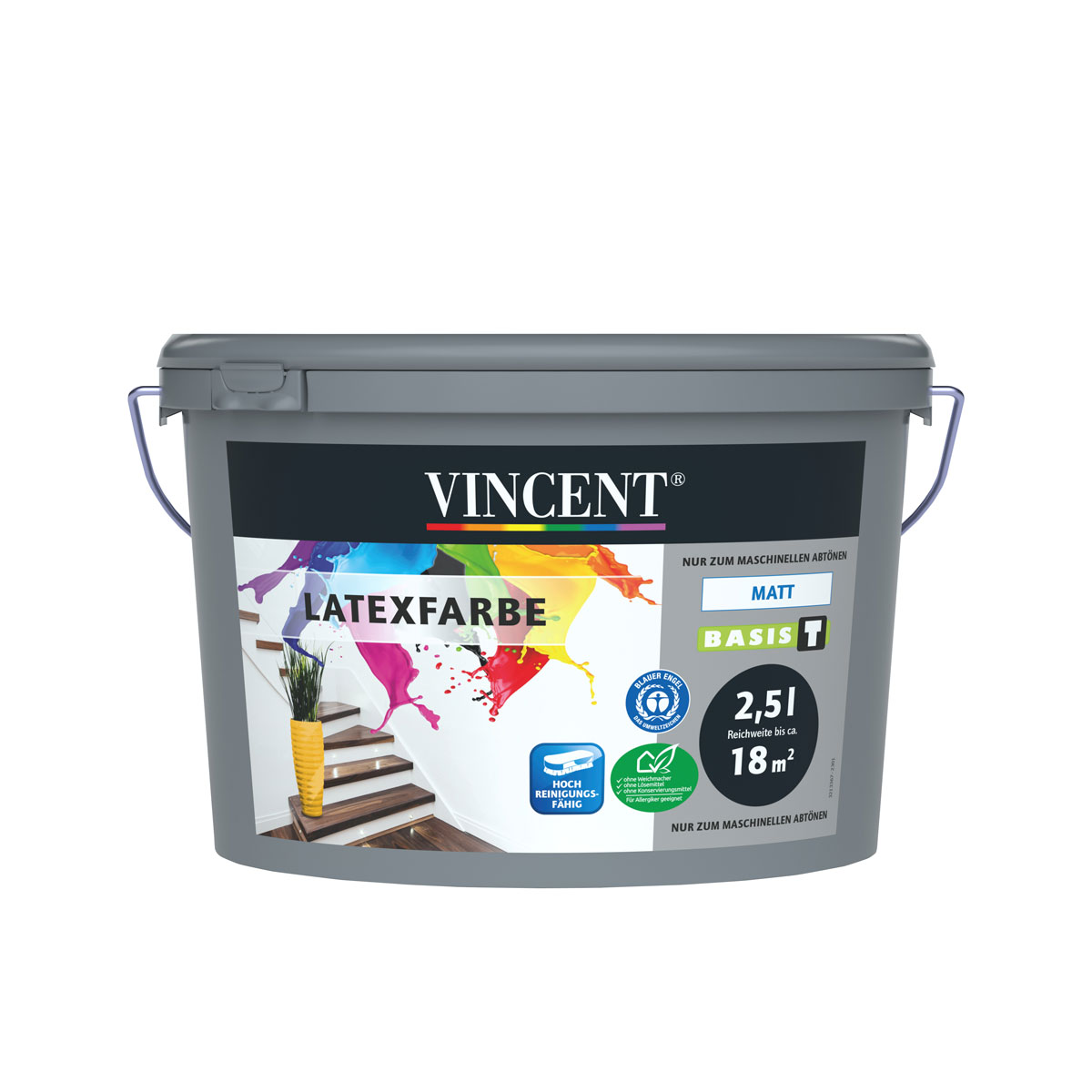 Vincent  Wandfarbe Latexfarbe Mix It matt 2,5 L Bild 1