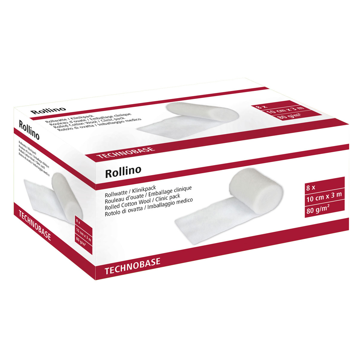 Rollwatte Rollino 10 x 300 cm weiß 8 Stück Bild 3