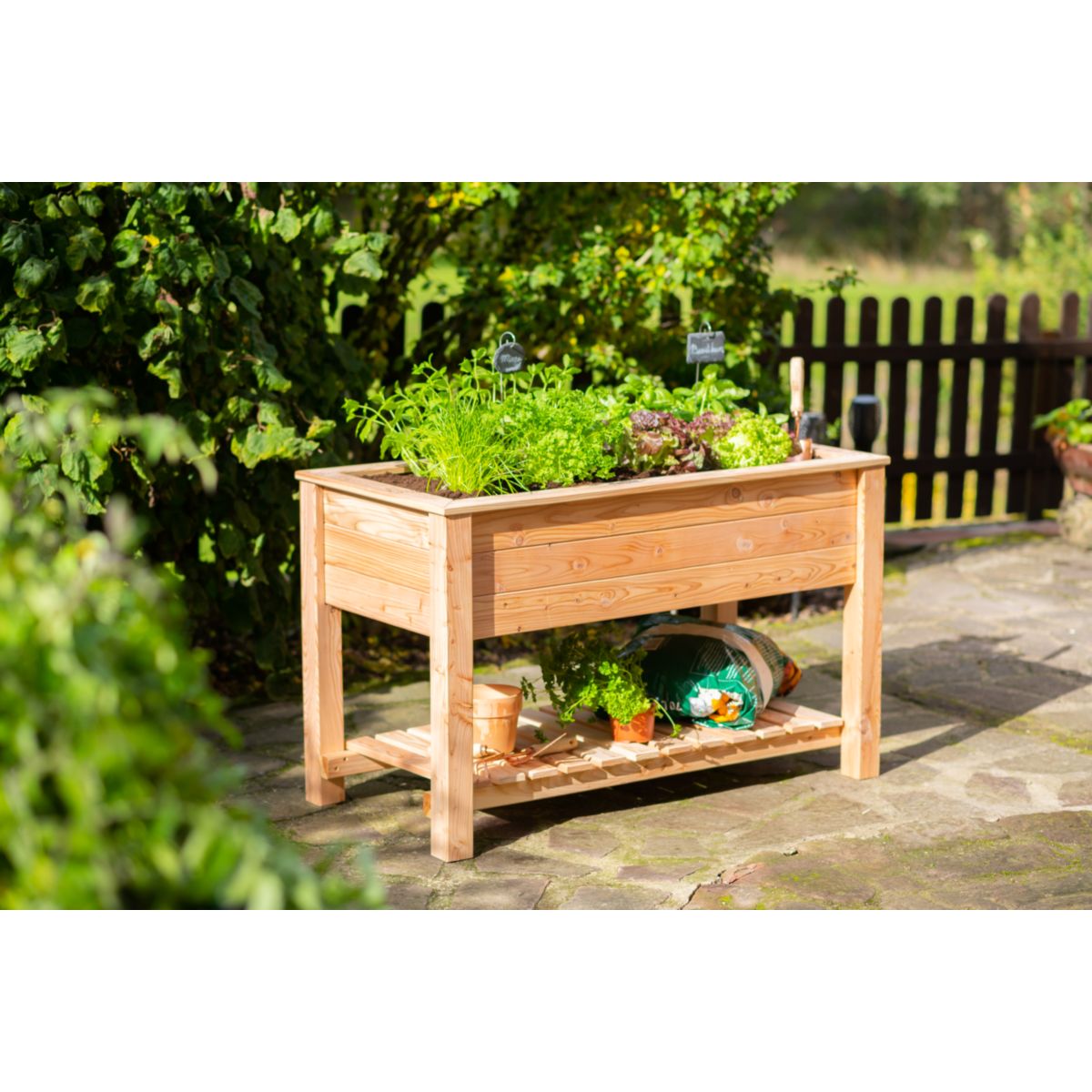 Westmann Hochbeet Emily inkl. Ablage 65x120x75cm Bild 3