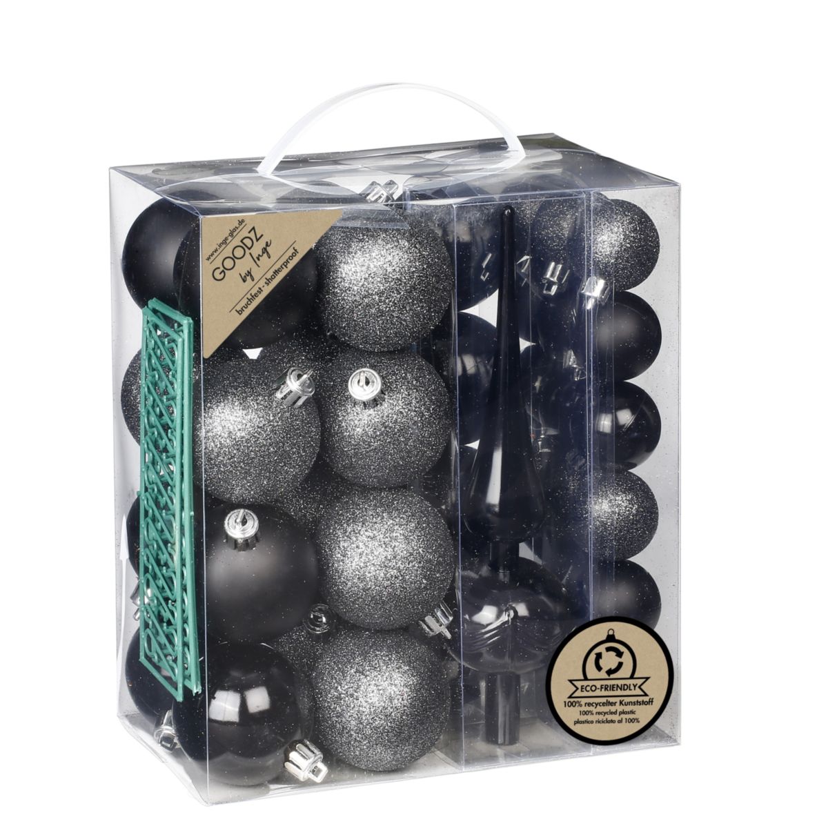 Kugelset 4 und 6cm mit Spitze Shellac Black