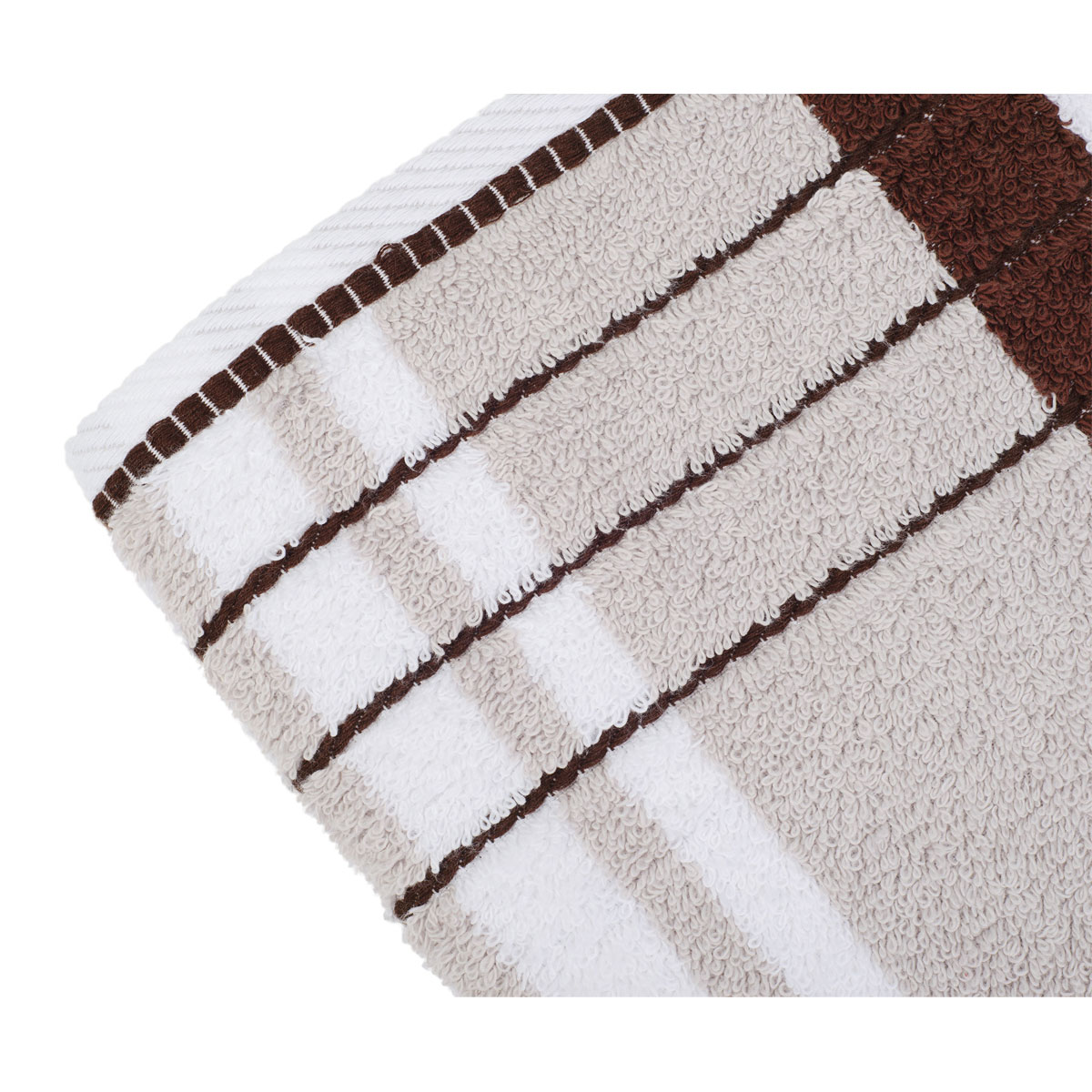 Handtuch Berlin Streifen 50 x 100 taupe/ schokolade Bild 3