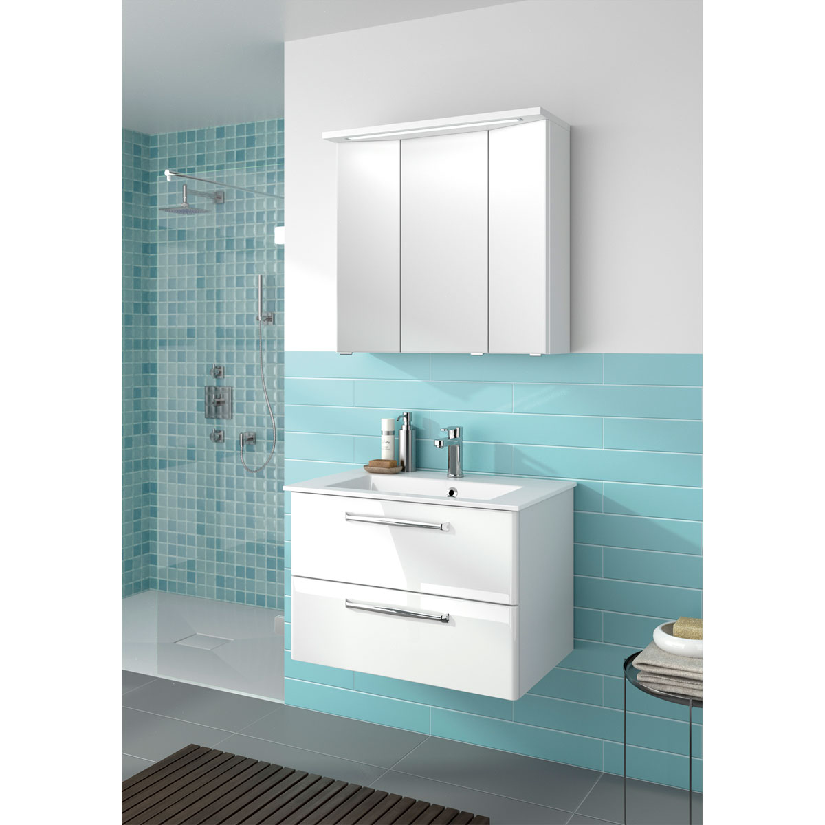 Pelipal LED-Spiegelschrank Trentino weiß Bild 2