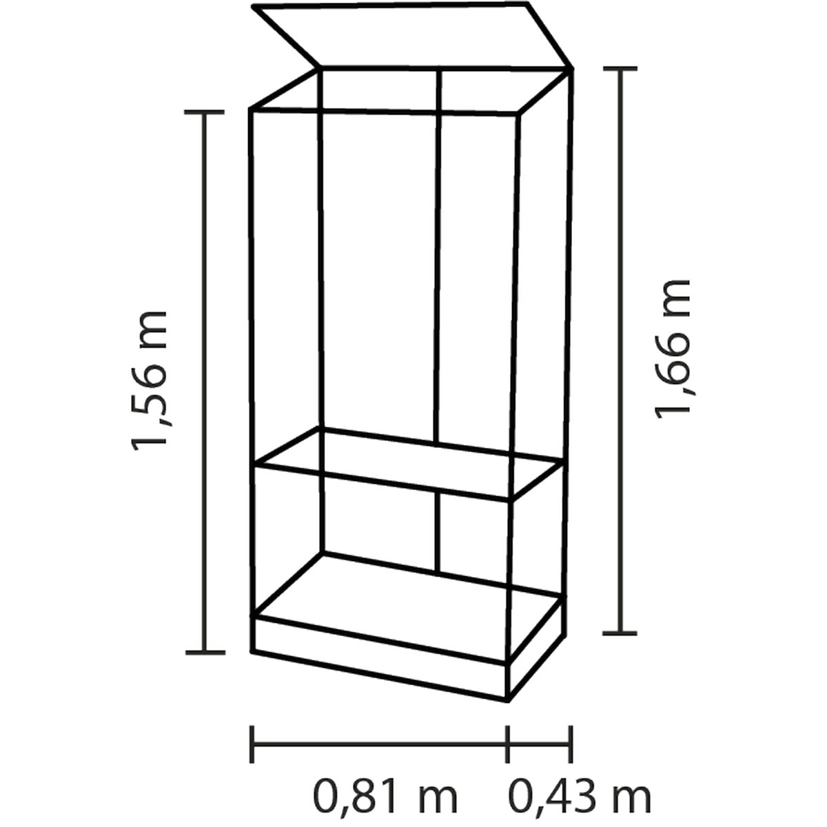 Vitavia Balkongewächshaus 350 0,35m² Stahlfundament schwarz Bild 2