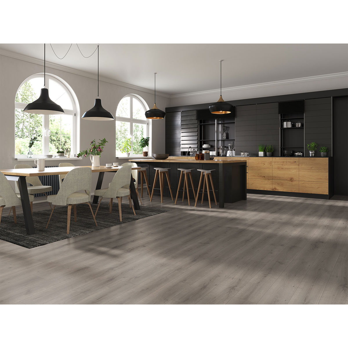 Specht Laminat Aqua Eiche grau 128,5x19,2x0,8 cm Bild 5