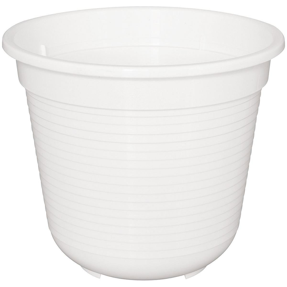 Geli Blumentopf Kunststoff weiß Durchmesser 14 cm