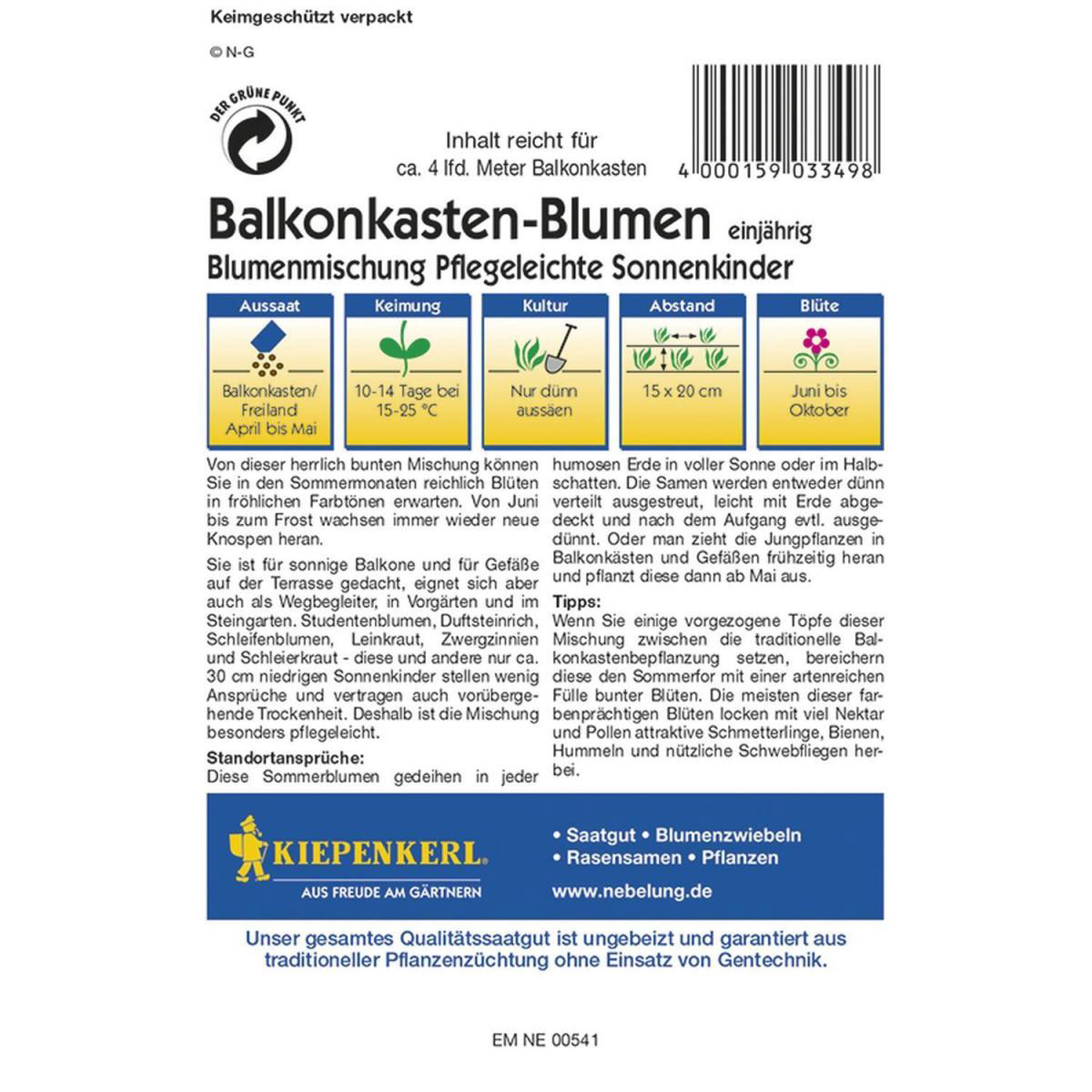 Kiepenkerl Balkonkastenblumen Pflegeleichte Sonnenkinder Profi-Line Bild 2