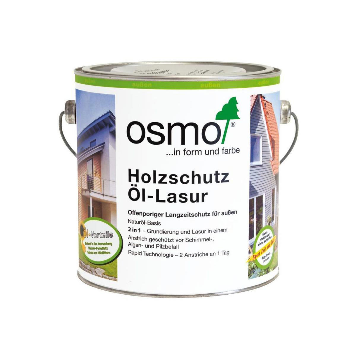 Osmo Holzschutz Öl-Lasur Mahagoni 2,5 L Bild 1