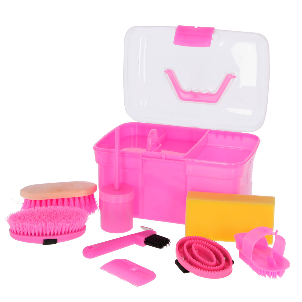 Kinder-Putzbox-Set rosa 8-teilig Bild 1