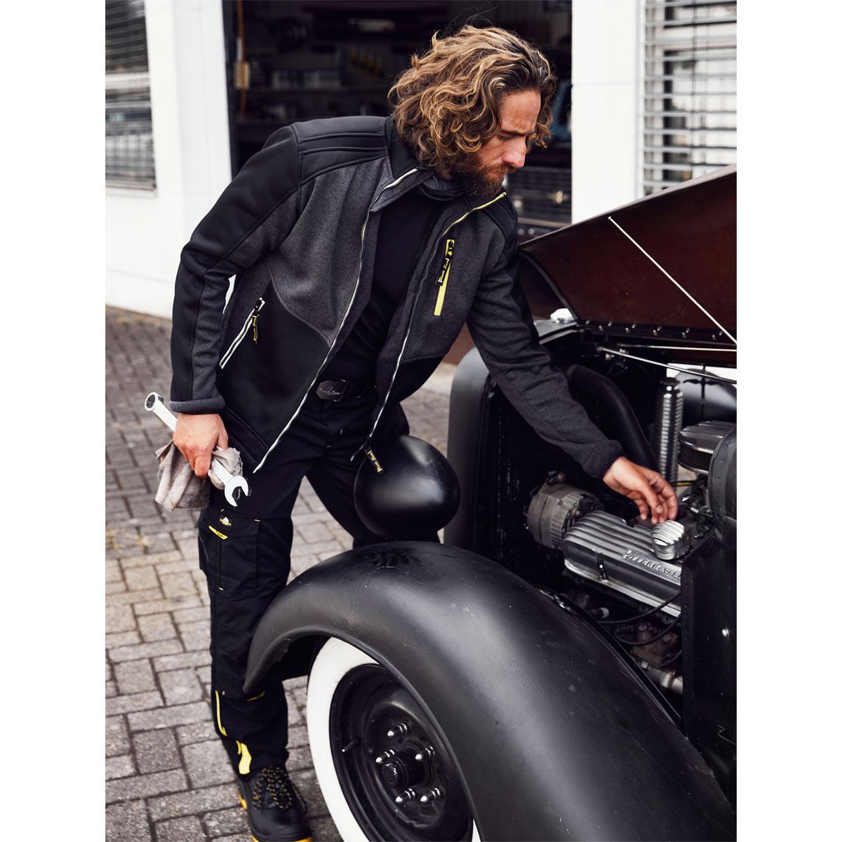 Terrax Workwear Arbeitshose schwarz gelb Gr. 52 Bild 3