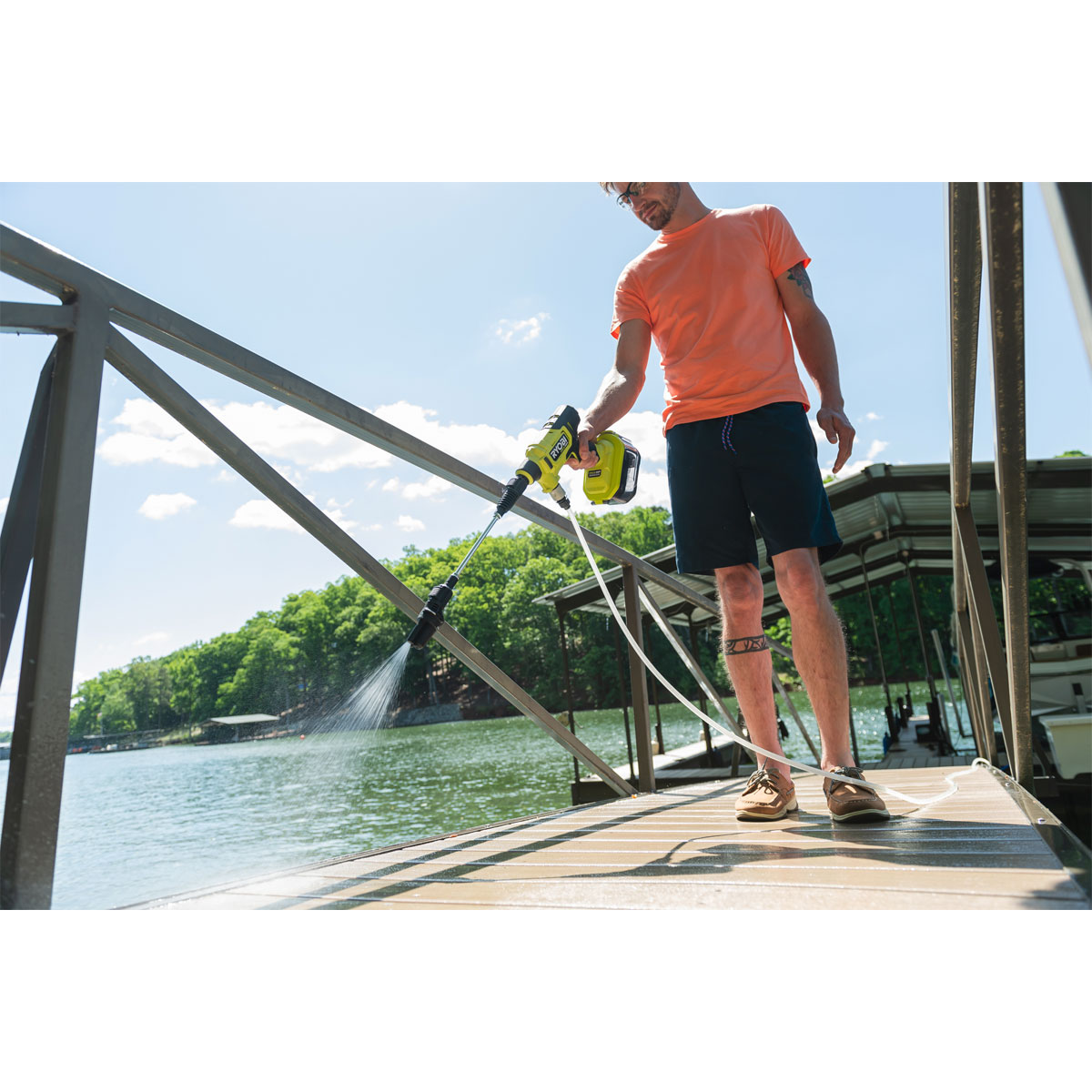 Ryobi  18V Akku-Mitteldruckreiniger-Set RY18PWX41A-125 Max Druck 41 bar inkl 2,5 Ah Akku u Ladegerät Bild 4