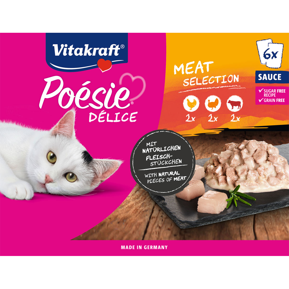 Vitakraft  Poesie DeliSauce Multipack Fleisch 6 x 85g Bild 3