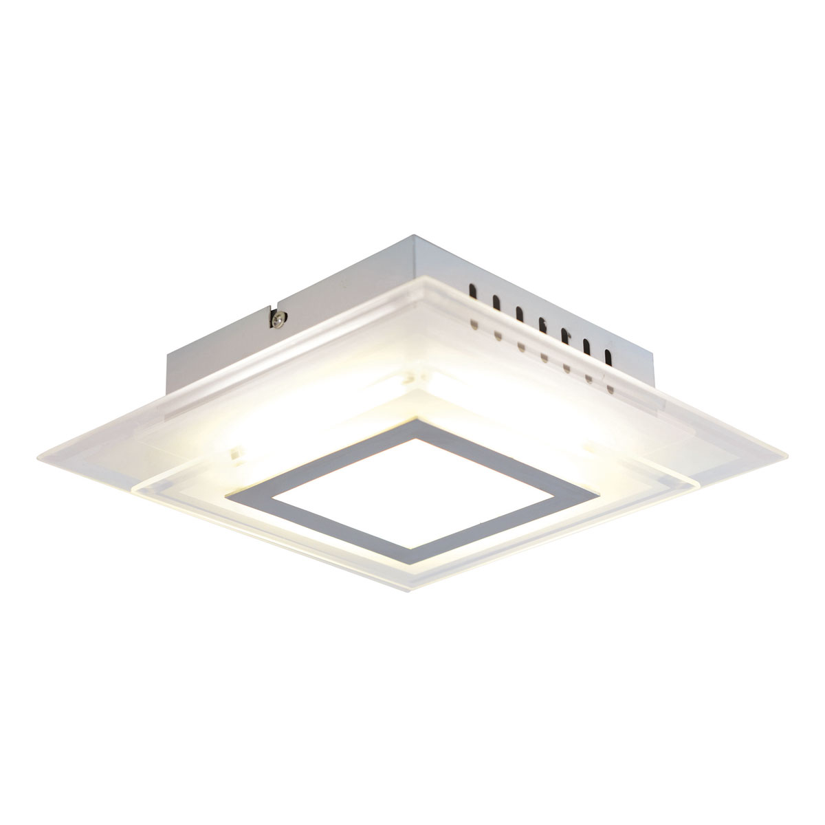 Naeve LED DL Lucca Metall/Glas silberLxBxH: 28x28x7,5cm Bild 4