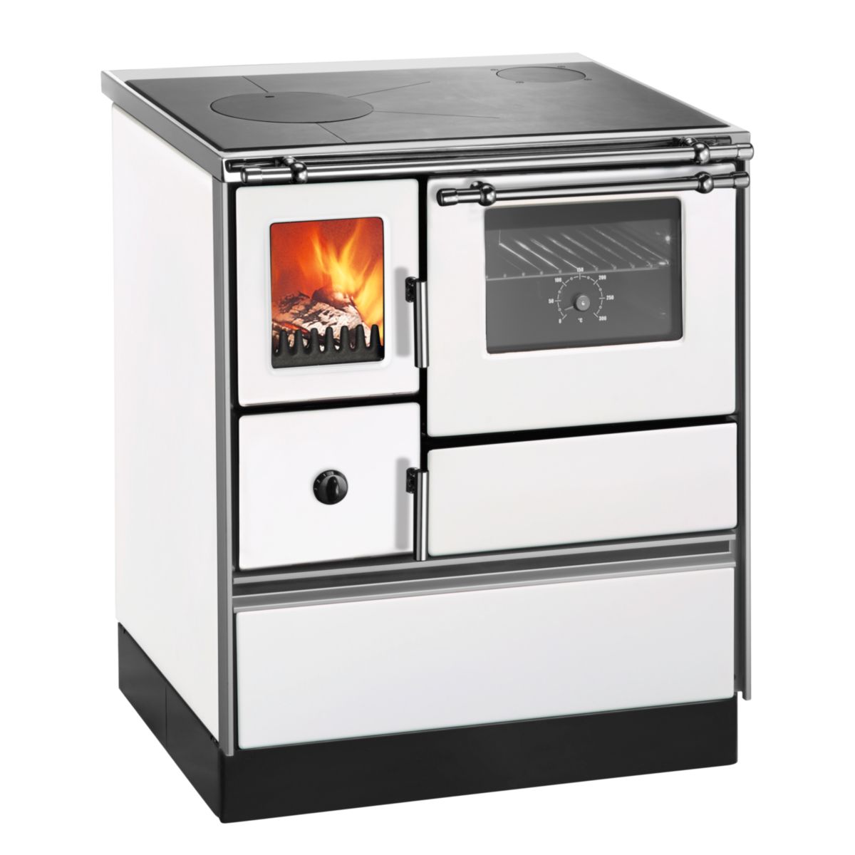 Westminster Holzherd K76F-70 RE, Farbe: Weiß, Sichtfenster, 7,6kW