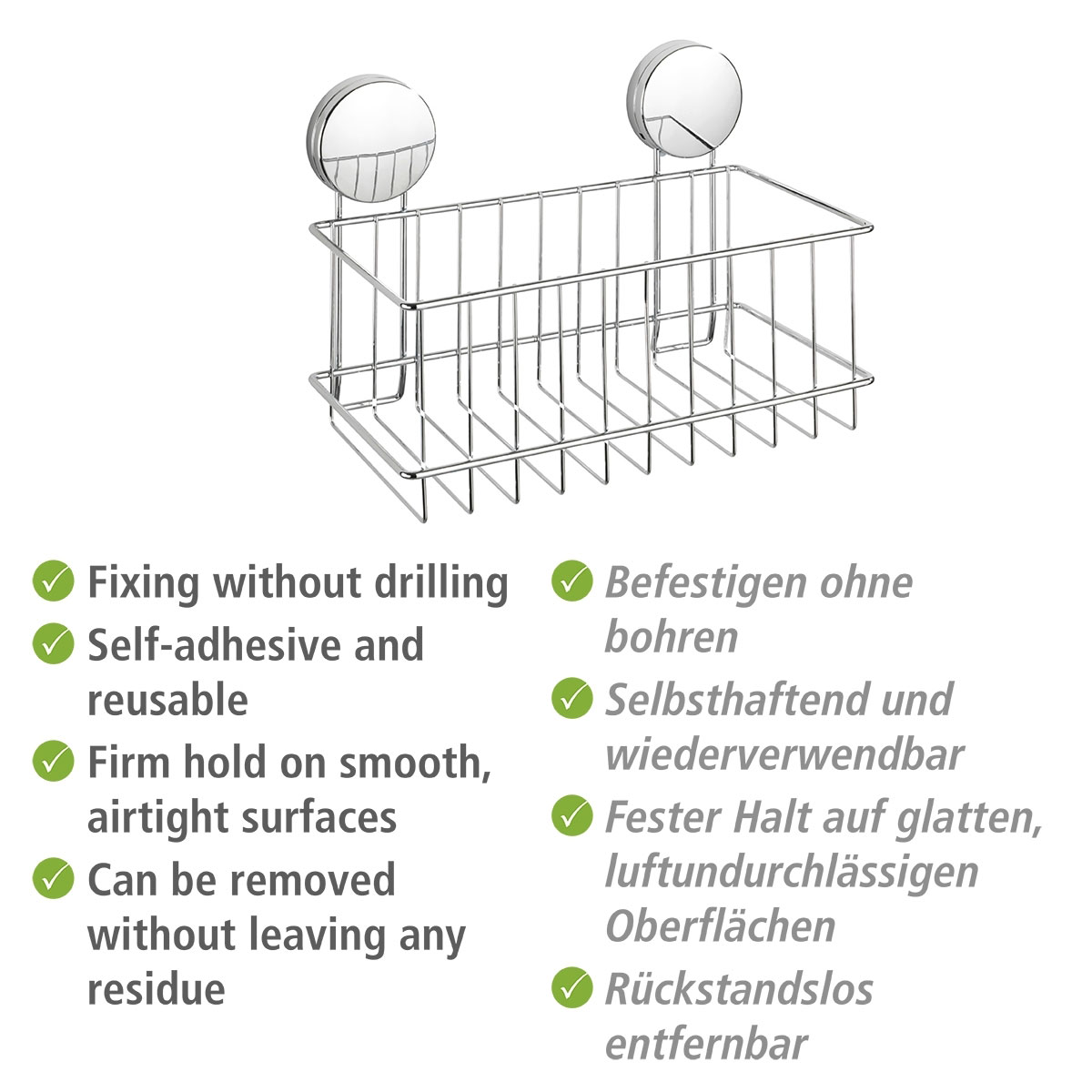 Wenko Wandablage Groß Osimo Befestigen ohne bohren Static-Loc Bild 4