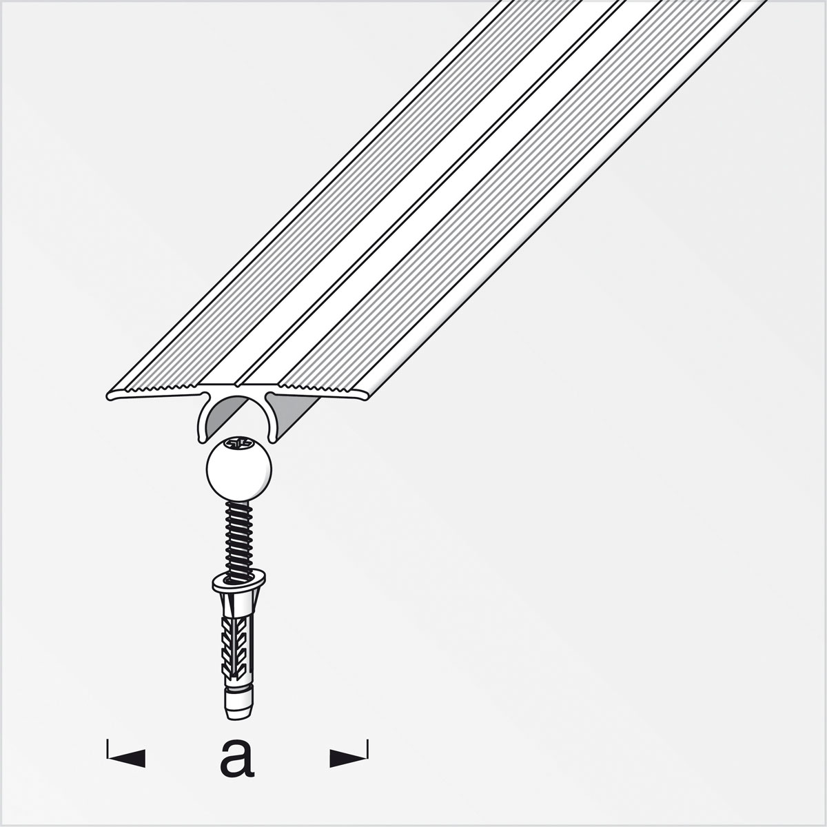 Alfer Übergangsprofil Clipstech-vario 33 mm 0,9m silber Bild 2